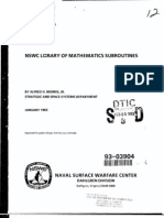 NSWC Li3Rary of Mathematics Subroutines: NSWCDD/TR-92/425