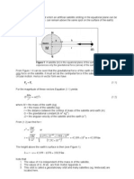 Figure 1. A Satellite (M) in The Equatorial Plane of The Earth (M) Experiences Only The Gravitational Force (Arrow) of The Earth