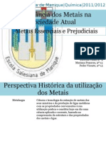 Importância Dos Metais Na Sociedade Atual