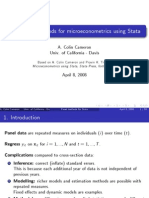 Panel Data Methods For Microeconometrics Using Stata: A. Colin Cameron Univ. of California - Davis