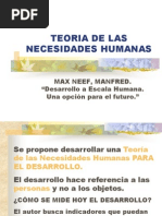 Max - Neef - Teoria de Necesidades Humanas