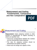 Measurement and Scaling Fundamentals, Comparative and Non Comparative Scaling