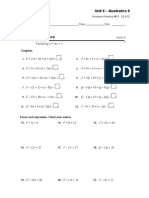 Practice: Factoring X + BX + C