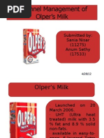 Olper Milk Channel Management REPORT