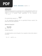 Capacitors Capacitance: IIT JEE Study Material Electrostatics