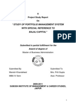 Study of Portfolio Management System: With Special Reference To Bajaj Capital