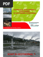 Potentials, Applications & Challenges Challenges of Geothermal in Indonesia