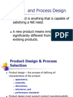 Product and Process Design