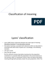 Classification of Meaning