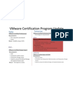 Vmware Certification Program Update