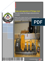 Study and Operation of Fatigue Test