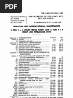 ARMY TM 9-8014 Operation Mantenance .25ton 4X4 Truck M38A1 Apr1955