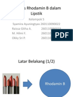 Analisis Rhodamin B Dalam Lipstik