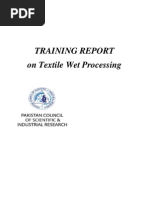 Training Report On Textile Wet Processing