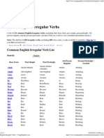 English Irregular Verbs - Using English