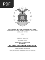 Development of Autonomous Unmanned Aerial Vehicle Research Platform - Modeling Simulating and Flight Testing