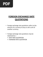 Foreign Exchange Rate Quotations