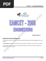 Eamcet 2008 Engg