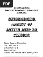 CHEMISTRY INVESTIGATORY PROJECT of Class XII