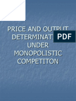 Price and Output Determination Under Monopolistic On