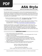 ASA Rules of Writing Research Paper