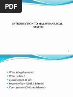 Summary of Source of Law and Court System