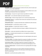 Chemistry Unit 4 and 5 List of Vocabulary