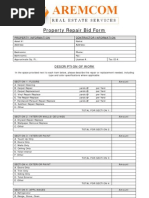 6 Property Repair Bid Form