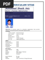 CV Shoaib