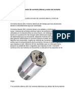 Diferencia Entre El Motor de Corriente Alterna y Motor de Corriente Continua