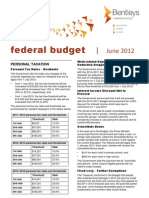 Federal Budget: June 2012