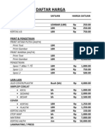 Daftar Harga