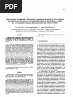 Determinacion de Esteroles y Dialcoholes Triterpenicos e Aceite de Oliva Mediante Separación de La Fracción Por HPLC y Analisis Por CG. Estandarizacion Del Metodo Analitico