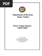 GEORGIA MV Vehicles Titles Manual