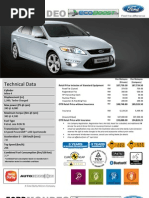 Mondeo 240PS Price List May2012