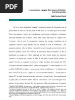 Julie Sorbier Rawls - Le Modernisme Espagnol Dans La Prose de Fiction État de La Question