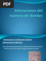 Alteracion Del Numero de Dientes