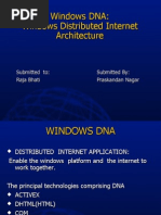 Windows DNA: Windows Distributed Internet Architecture