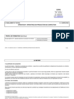 Profil de Formation - Opérateur en Production de Confection (Ressource 5325)