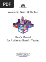 Manual Wonderlic