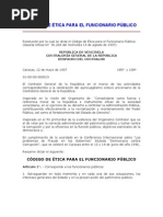 Codigo de Etica Funcionario Publico