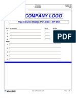 API 650 Pipe Column Design