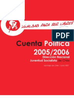 Cuenta Política 2005-2006 Juan-Pablo Pallamar Presidente Nacional Juventud Socialista de Chile