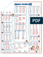 Irregular Verb List