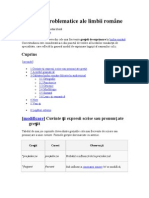 Elemente Problematice Ale Limbii Române