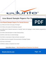 Icse Board Sample Papers For Social Science