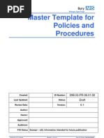 Master Template For Policies and Procedures - PCT