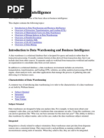 Introduction To Data Warehousing and Business Intelligence