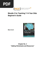 Moodle 2 For Teaching 7-14 Year Olds Beginner's Guide: Chapter No. 2 "Adding Worksheets and Resources"