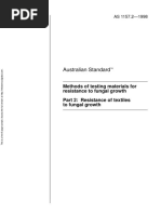 As 1157.2-1998 Methods of Testing Materials For Resistance To Fungal Growth Resistance of Textiles To Fungal